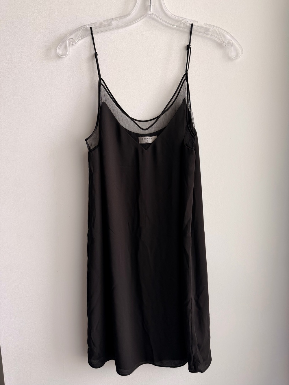 Babaton Black Sheer-Trim Dress